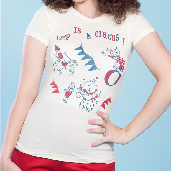 Miss Ladybug Tops - NWT Miss Ladybug California Life is a Circus shirt